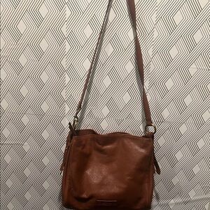 Chic Brown Leather Crossbody Bag